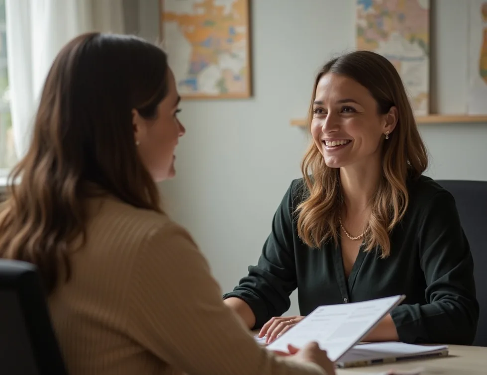 Mentor teaching emotional awareness to leader